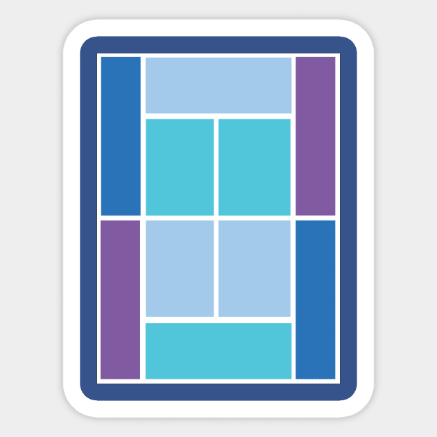 TENNIS COURT COLOR PALETTE Tennis Court Sticker TeePublic